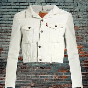 VETEMENTS LEVIS RE-WORKED CROPPED DENIM JACKET XS